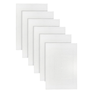 Pack of 6 White Bath Mat Towels – 20 x 30 Inches
