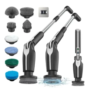 Spin Scrubber with 4 Adjustable Angles & 8 Brush Heads